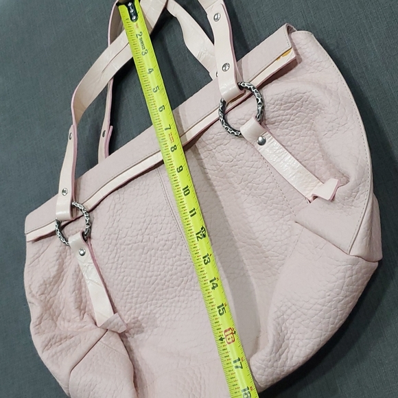 💥50% sale💥Marco Buggiani pink leather foldover handbag #1248 - Picture 11 of 12